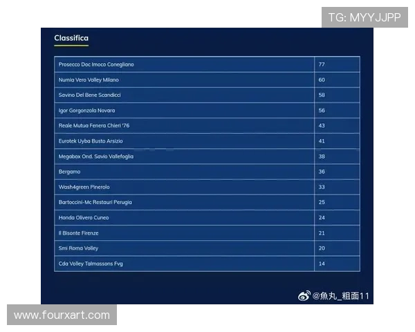 2025赛季意大利排球超级联赛最新排名揭晓各队成绩分析